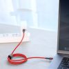 USB-C - USB-C kábel PD2.0 60W 20V 3A QC3.0 1m piros Baseus Cafule Nyl-6953156285194 7 kép
