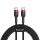 Baseus Cafule kábel USB Type-C - USB Type-C - PD 2.0 60W 3A QC 3.0 2m fekete/ piros