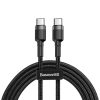 Baseus Cafule kábel USB Type-C - USB Type-C - PD 2.0 60W 3A QC 3.0 2m fekete/ szürke