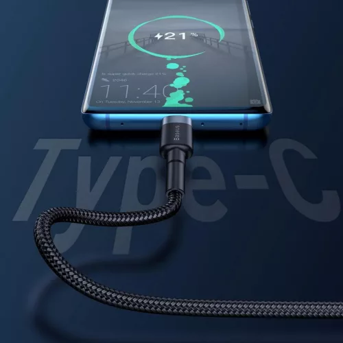 Baseus Caful HW gyorstöltő kábel USB/USB Type-C kábel 40W 1m szür-6953156293564 10 kép
