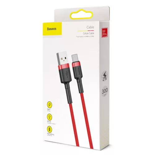 Baseus Cafule Nylon harisnyázott USB/USB-Type C kábel QC3.0 2A 3m pi-6953156296336 3 kép