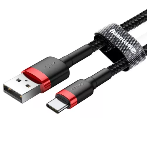 Baseus Cafule Nylon harisnyázott USB/USB-Type C kábel QC3.0 2A 3m fe-6953156296350 3 kép