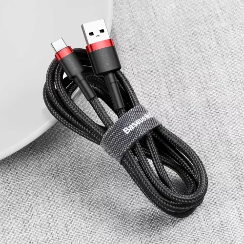 Baseus Cafule Nylon harisnyázott USB/USB-Type C kábel QC3.0 2A 3m fe-6953156296350 4 kép