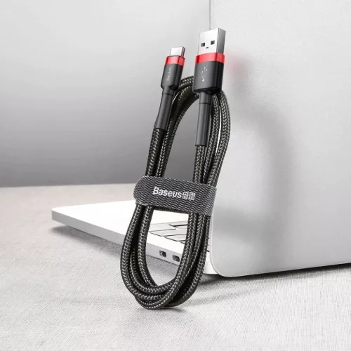 Baseus Cafule Nylon harisnyázott USB/USB-Type C kábel QC3.0 2A 3m fe-6953156296350 5 kép