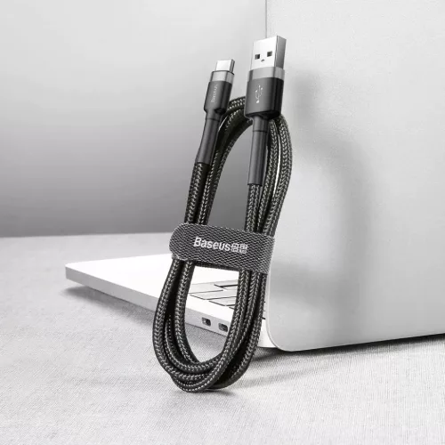 Baseus Cafule Nylon harisnyázott USB/USB-Type C kábel QC3.0 2A 3m fe-6953156296343 5 kép
