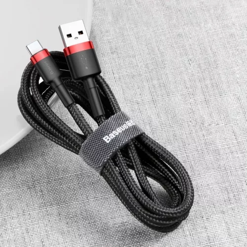 Baseus Cafule Nylon harisnyázott USB/USB-Type C kábel QC3.0 2A 3m fe-6953156296343 9 kép