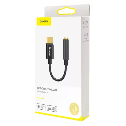 Baseus L54 USB-C/ 3.5 mm átalakító adapter fekete DAC-6953156297845 2 kép
