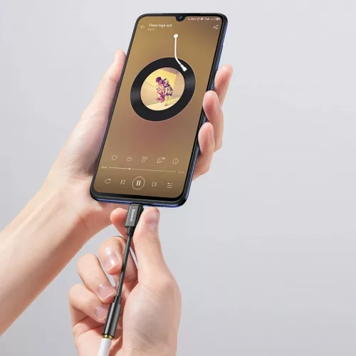 Baseus L54 USB-C/ 3.5 mm átalakító adapter fekete DAC-6953156297845 9 kép