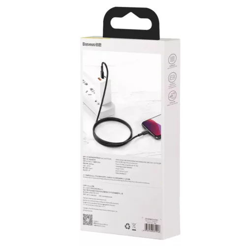 Baseus USB Type-C - Lightning kábel PD 20W 2m fekete (CATLGD-A01)-6953156231948 8 kép