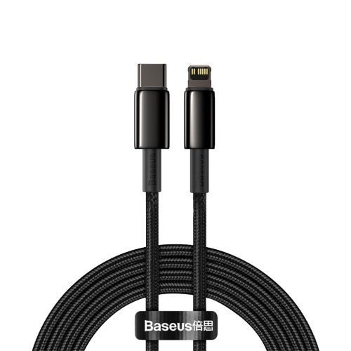 Baseus USB Type-C - Lightning kábel PD 20W 2m fekete (CATLWJ-A01)