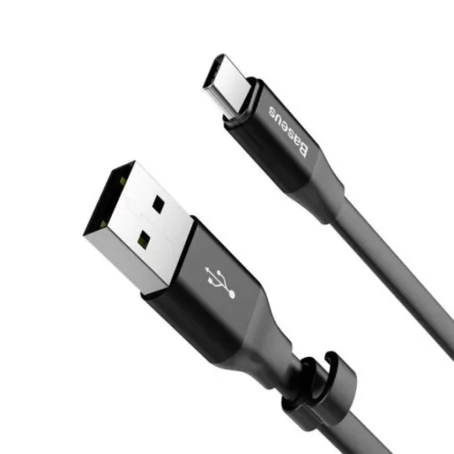 Baseus Nimble lapos USB / USB-C kábel 2A 23Cm fekete (CATMBJ-01)-6953156257375 2 kép