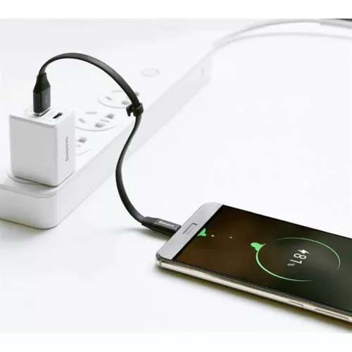 Baseus Nimble lapos USB / USB-C kábel 2A 23Cm fekete (CATMBJ-01)-6953156257375 3 kép
