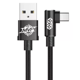   Baseus MVP 90 fokban döntött USB - USB Type-C kábel 1.5m fekete (CATMVP-B01)