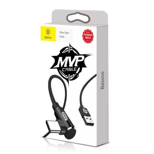 Baseus MVP 90 fokban döntött USB - USB Type-C kábel 1.5m fekete (CA-6953156268135 8 kép