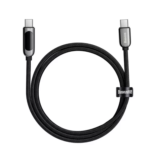 Baseus Type C-Type C adatkábel  PD 100W 1 m fekete-6953156206571 3 kép