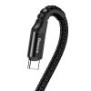 Baseus Fish Eye kábel USB-A / USB-C 2A 1m - fekete-6953156284739 2 kép