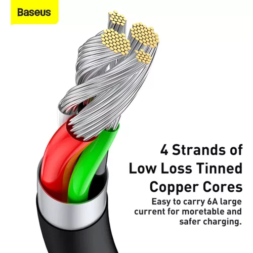 Baseus Superior Series USB-USB-C kábel, 66 W, 2 m (fekete)-6953156205512 5 kép