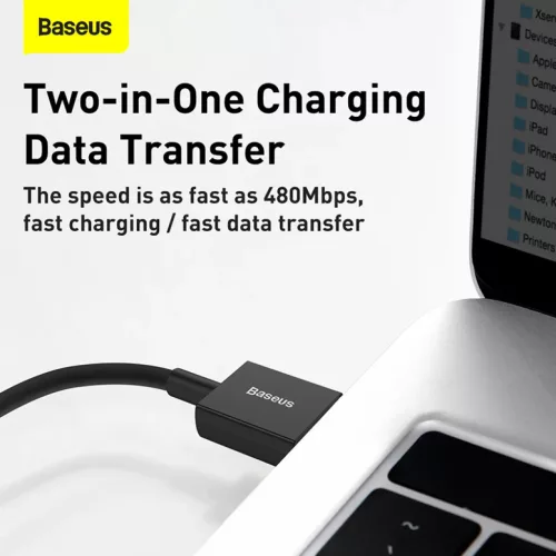 Baseus Superior Series USB-USB-C kábel, 66 W, 2 m (fekete)-6953156205512 8 kép