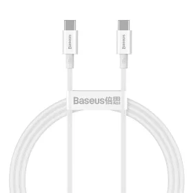   Baseus Superior USB Type-C - USB Type-C kábel Quick Charge / Power Delivery / FCP 100W 5A 20V 1m fehér (CATYS-B02)