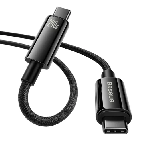 Baseus Tungsten Gold USB-C - USB-C kábel 240W 3m (fekete)-6932172628840 3 kép