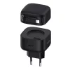 USAMS USB-C töltő adapter visszahúzható Lightning kábellel (csak fej) PD+QC 35W GaN Gyors Töltés fekete