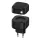 USAMS USB-C töltő adapter visszahúzható Lightning kábellel (csak fej) PD+QC 35W GaN Gyors Töltés fekete
