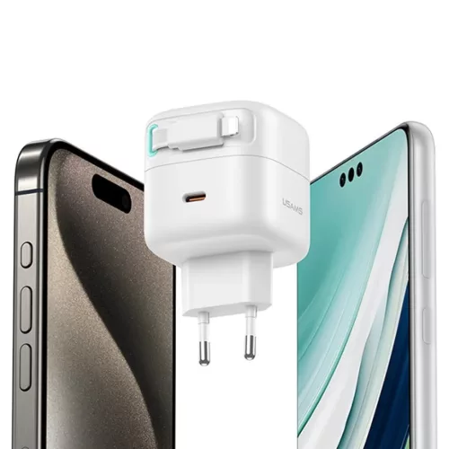 USAMS USB-C töltő adapter visszahúzható Lightning kábellel (csak -6958444907673 3 kép