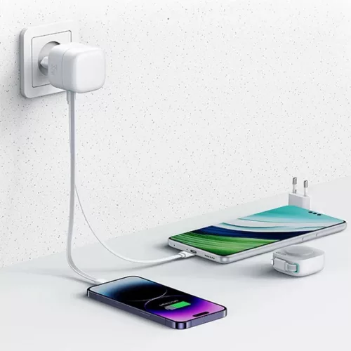 USAMS USB-C töltő adapter visszahúzható Lightning kábellel (csak -6958444907673 5 kép
