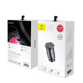 Baseus Grain szivargyújtós autós univerzális töltő 2 USB aljzatt-6953156276512 2 kép