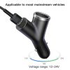 Baseus Y Type autós telefontöltő 2 USB aljzattal 3.4A fekete-6953156280250 2 kép
