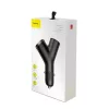 Baseus Y Type autós telefontöltő 2 USB aljzattal 3.4A fekete-6953156280250 10 kép