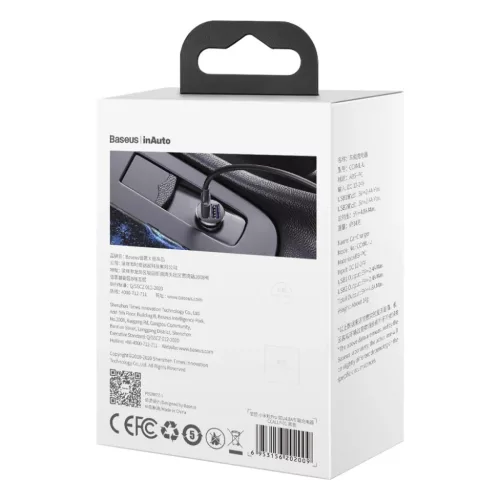 Baseus Grain Pro szivargyújtós autós univerzális töltő 2xUSB 4.8-6953156202009 8 kép