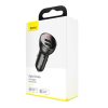 Baseus autós töltő, digitális kijelzővel 2xUSB 4.8A 24W szürke (-6953156215399 2 kép