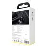 Baseus autós töltő, digitális kijelzővel 2xUSB 4.8A 24W szürke (-6953156215399 3 kép