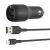 Belkin Boost Charge autós szivargyújtós töltő Dual USB-A 24W + US-745883790449 1 kép