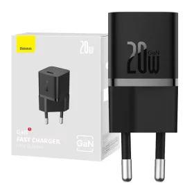 Baseus GaN5 mini USB-C hálózati töltő adapter 20W (fekete)-6932172625313 2 kép