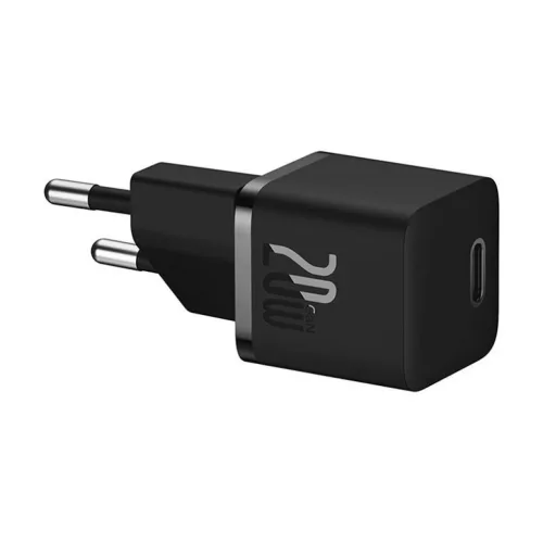 Baseus GaN5 mini USB-C hálózati töltő adapter 20W (fekete)-6932172625313 4 kép
