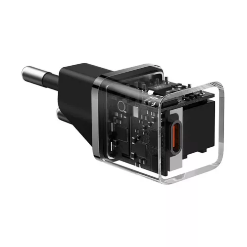 Baseus GaN5 mini USB-C hálózati töltő adapter 20W (fekete)-6932172625313 8 kép