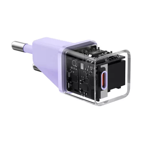 Baseus GaN5 mini USB-C hálózati töltő adapter 20W (lila)-6932172625344 2 kép