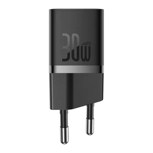 Baseus GaN5 mini USB-C hálózati töltő adapter 30W (fekete)-6932172624439 2 kép