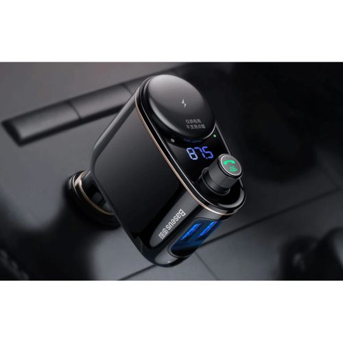 Baseus S-06 Bluetooth FM transmitter 2x USB-A (CCHC000001)-6932172628222 6 kép