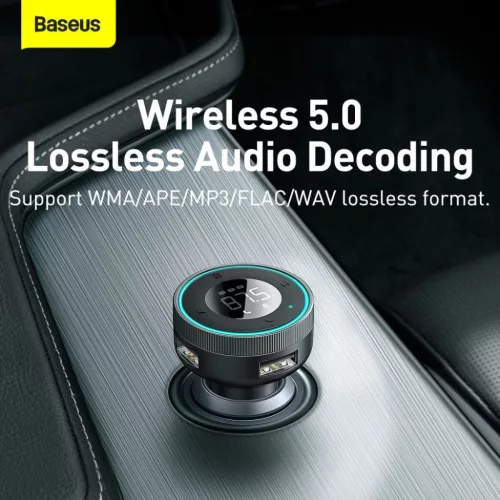 Baseus CCLH-01 2x USB szivargyújtós autós töltő és Bluetooth FM -6953156206816 10 kép