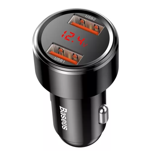 Baseus Magic Series Dual QC autós töltő kijelzővel 2x USB QC3.0 45-6953156293212 3 kép