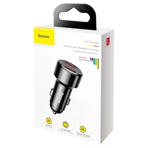 Baseus Magic Series Dual QC autós töltő kijelzővel 2x USB QC3.0 45-6953156293212 8 kép