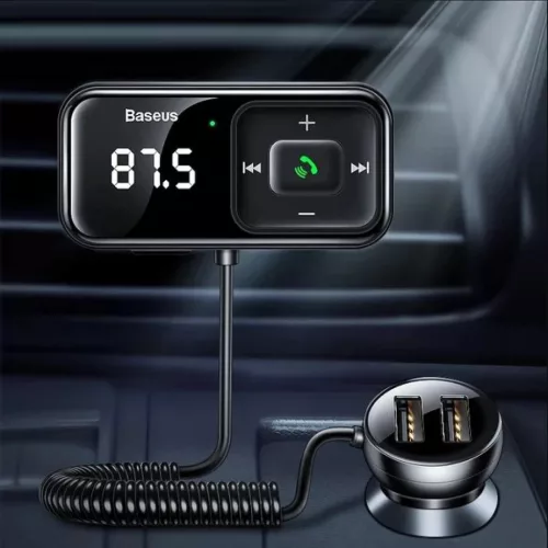 Vezeték nélküli Bluetooth FM transmitter töltővel Baseus S-16 (ne-6932172626990 3 kép