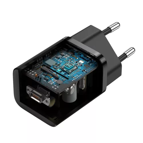 Baseus Super Si 1C gyors töltő fali adapter USB Type C 25W fekete-6932172603724 6 kép