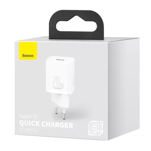 Baseus Super Si 1C Hálózati töltő adapter USB Type-C QC PD 20W 3A -6953156230002 7 kép