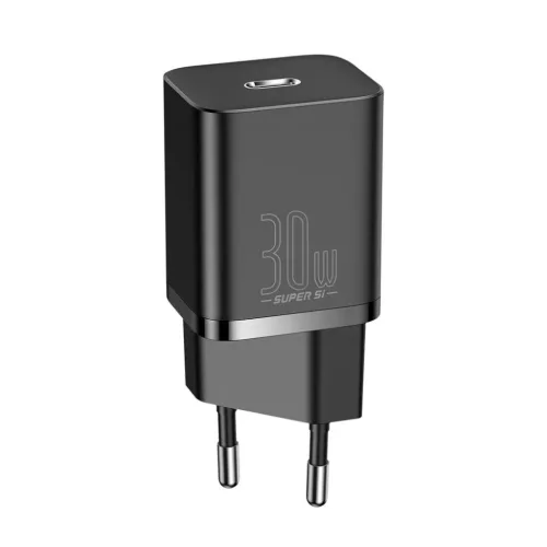 Baseus Super Si 1C fali töltő adapter Type C QC PD 30W 3A fekete-6953156205062 3 kép