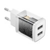 Baseus Compact hálózati töltő 2XUSB - 10.5W (CCXJ010202) fehér-6932172606916 4 kép