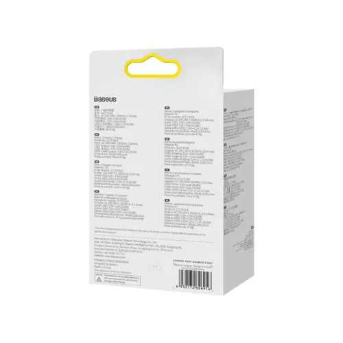 Baseus Compact hálózati töltő 2XUSB - 10.5W (CCXJ010202) fehér-6932172606916 6 kép